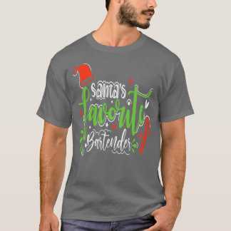 Santas Lieblings-Barkeeper-Weihnachtsgeschenk T-Shirt