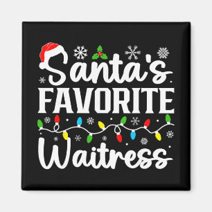 Santas Lieblings Bedienung Lustiges Weihnachten Fa Magnet