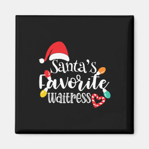 Santas Lieblings Bedienung Weihnachtsbeleuchtung S Magnet