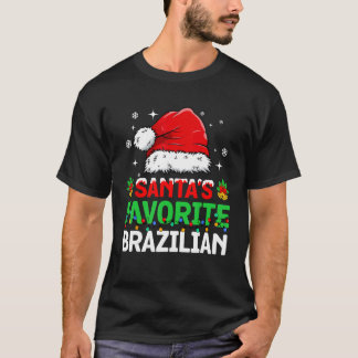 Santa's Lieblings-brasilianische Weihnachtsfamilie T-Shirt