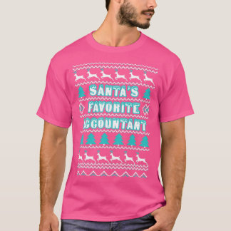 Santas Lieblings Buchhalter hässlichen Weihnachtsp T-Shirt