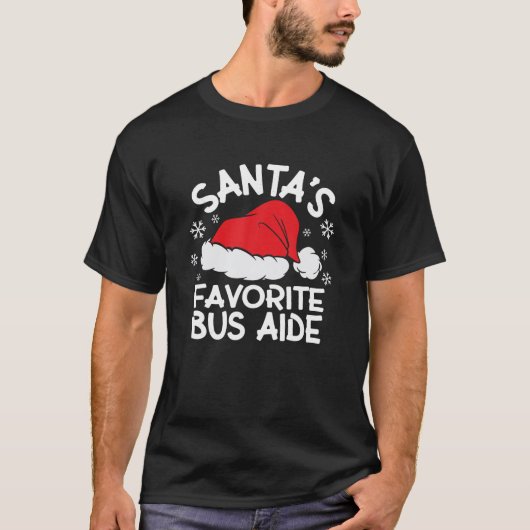 Santa's Lieblings-Bus-Werbung Design für Weihnacht T-Shirt (Vorderseite)