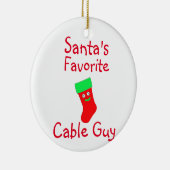 Santa's Lieblings Cable Typ Keramik Ornament (Rechts)