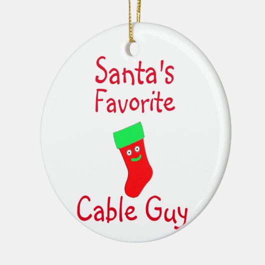 Santa's Lieblings Cable Typ Keramik Ornament (Links)