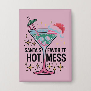 Santas Lieblings-Chaos Vintage-Hässlicher-Weihnach Button
