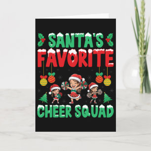 Santas Lieblings-Cheer-Squad Cheerleading Weihnach Karte