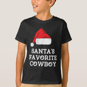 Santa's Lieblings-Cowboy-Weihnachtshut Lustiger Xm T-Shirt