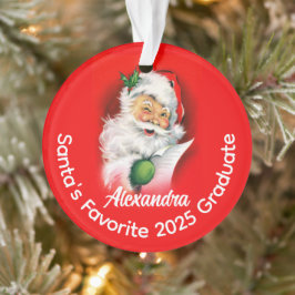 Santa's Lieblings Custom Personalisiert 2024 Gradu Ornament