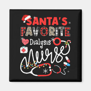 Santas Lieblings-Dialysekrankenschwester-Weihnacht Magnet