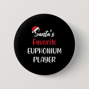 Santas Lieblings-Euphoniumspieler-Geschenk Weihnac Button