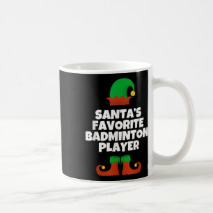 Santas Lieblings-Federballspieler Weihnachtsmütze Kaffeetasse