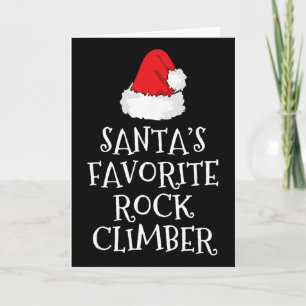 Santas Lieblings-Felskletterer Weihnachten Lustige Karte