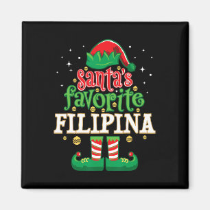 Santas Lieblings-Filipina-Weihnachts-Matching Magnet