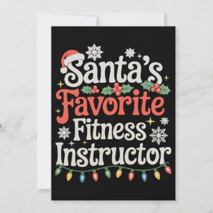 Santas Lieblings-Fitness-Trainer Weihnachten Xmas Einladung