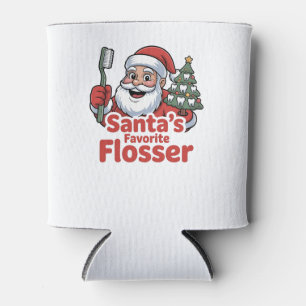 Santa's Lieblings-Flosser Weihnachten Dental Zahna Dosenkühler