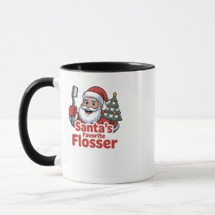 Santa's Lieblings-Flosser Weihnachten Dental Zahna Tasse