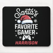 Santas Lieblings-Gamer-Personalisierte Gaming-Weih Mousepad (Vorne)