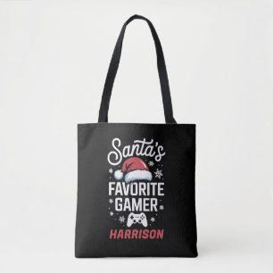 Santas Lieblings-Gamer-Personalisiertes Gaming-Wei Tasche