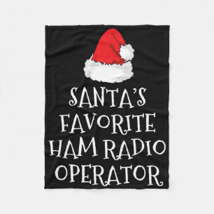 Santa's Lieblings-Ham-Radio-Operator Weihnachtsmüt Fleecedecke