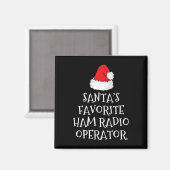 Santa's Lieblings-Ham-Radio-Operator-Weihnachtsmüt Magnet (Vorderseite/Rückseite)