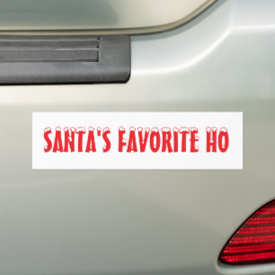 Santas Lieblings-Haube Autoaufkleber