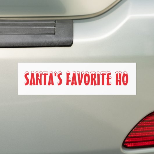 Santas Lieblings-Haube Autoaufkleber (Auf Auto)