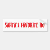 Santas Lieblings-Haube Autoaufkleber (Vorne)