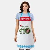 Santa's Lieblings Ho Funny Personalisiertes Foto Schürze (Getragen)