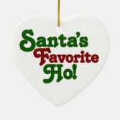 Santas Lieblings-ho Keramikornament (Hinten)