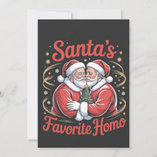 Santas Lieblings-Homo-LGBT-Stolz-Gay-Weihnachten Feiertagskarte