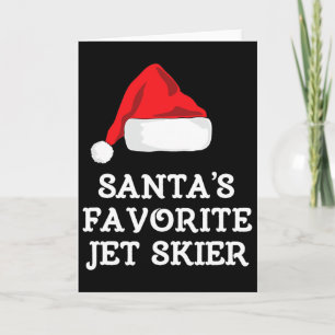 Santas Lieblings-Jet-Skifahrer Weihnachten Xmas Sk Karte