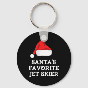 Santas Lieblings-Jet-Skifahrer Weihnachten Xmas Sk Schlüsselanhänger