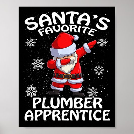 Santas Lieblings Klempnerlehrling Weihnachten  Poster (Vorne)