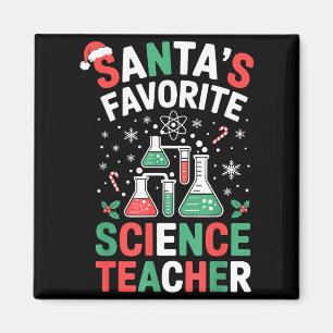 Santa's Lieblings-Lehrer für Naturwissenschaften L Magnet