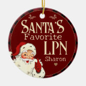 Santa's Lieblings LPN Keramik Ornament (Vorne)