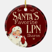 Santa's Lieblings LPN Keramik Ornament (Hinten)