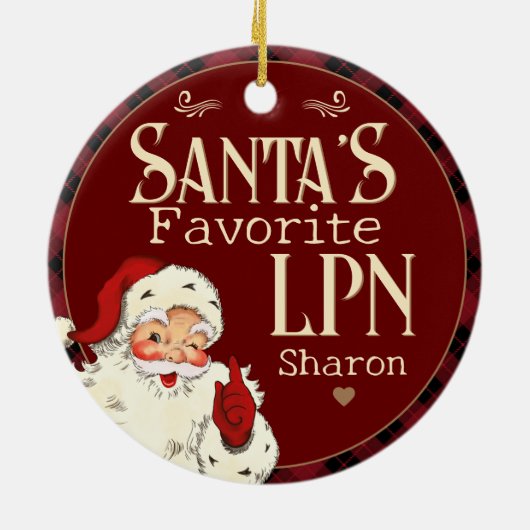 Santa's Lieblings LPN Keramik Ornament (Hinten)