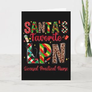 Santas Lieblings-LPN-Lizenzierte Praktische Kranke Karte