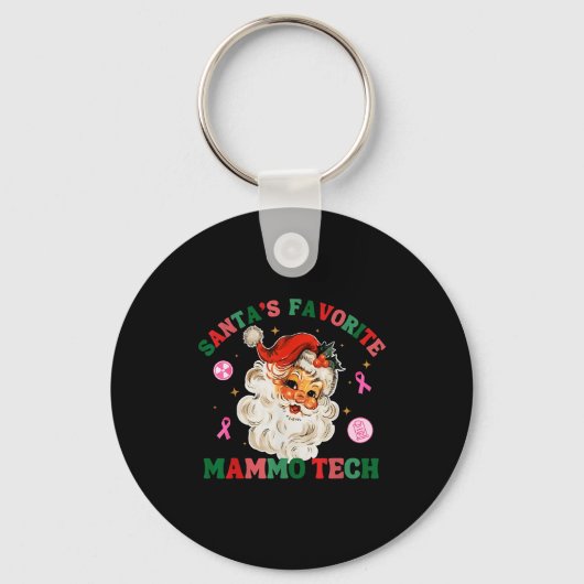 Santas Lieblings-Mammo-Tech Mammographie Tech Rönt Schlüsselanhänger (Vorderseite)