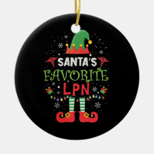 Santas Lieblings-Massagetherapeut Keramik Ornament
