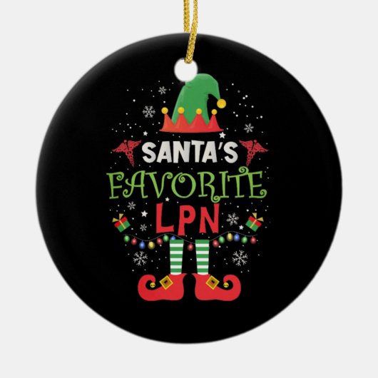 Santas Lieblings-Massagetherapeut Keramik Ornament (Vorne)