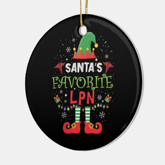 Santas Lieblings-Massagetherapeut Keramik Ornament (Links)
