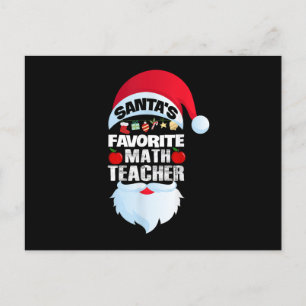Santas Lieblings-Mathelehrer Süße Mathe Weihnachte Feiertagspostkarte