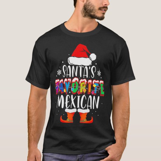 Santas Lieblings mexikanisches Weihnachtsfest Weih T-Shirt (Vorderseite)