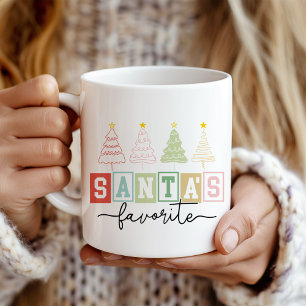 "Santa's Lieblings" Moderne, pastellfarbene Weihna Kaffeetasse