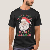 Santa's Lieblings-Musiklehrerin Retro Groovy Chris T-Shirt (Vorderseite)