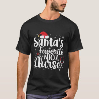 Santa's Lieblings Nicu Nurse Frohe Weihnachten Nie T-Shirt