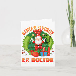 Santas Lieblings-Notarzt, Weihnachts-Notarzt Karte