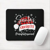 Santas Lieblings-Paraprofessional-Hut Flanell Chri Mousepad (Mit Mouse)
