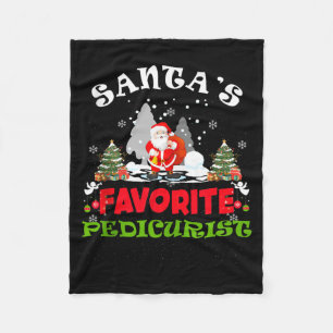 Santas Lieblings-Pediküre-Witziges Weihnachten Fleecedecke